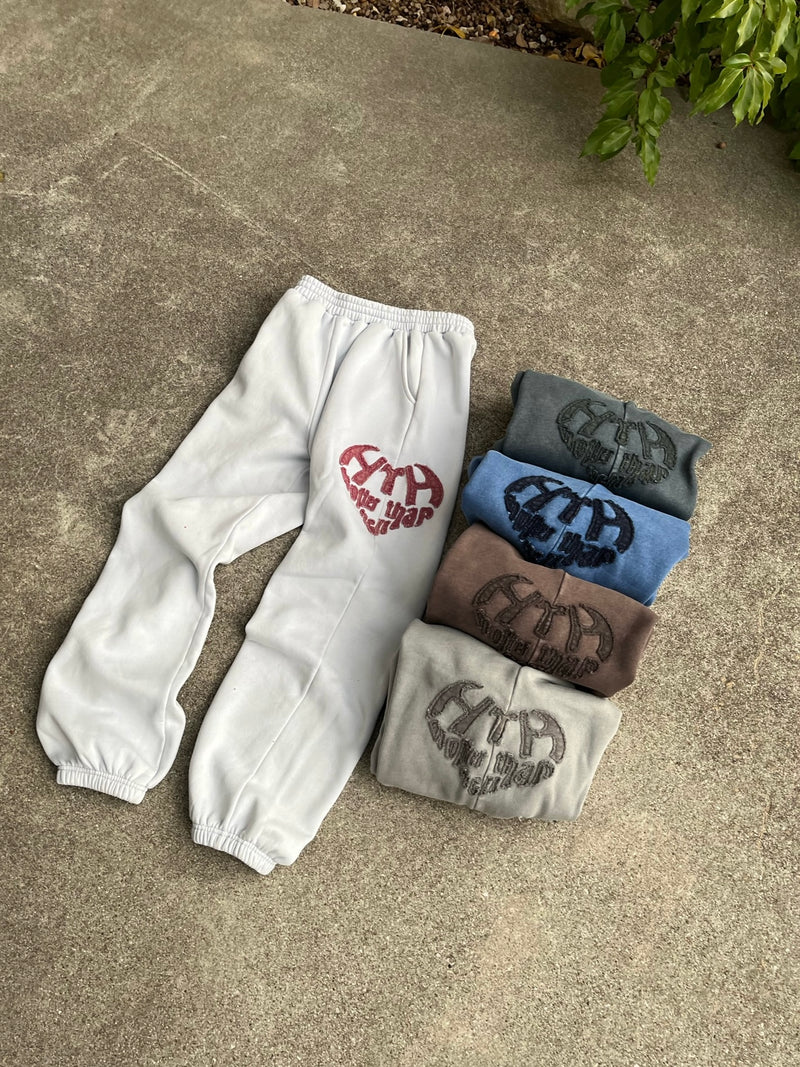 vintage like Heart Logo sweat pants