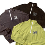 98vintage logo half zip