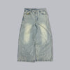 Ruler paint baggy denim