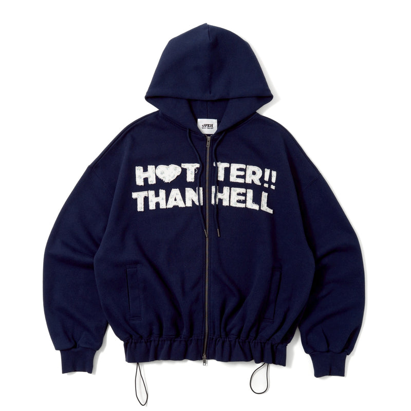 block logo zip hoodie – YZ