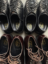 Crocodile Embossed Low-Top Shoes