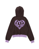 BICOLOR HEART LOGO HOODIE 