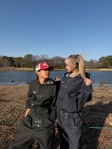 Fireman stripe denim jacket