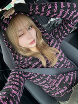 All Lettered Zip Hoodie