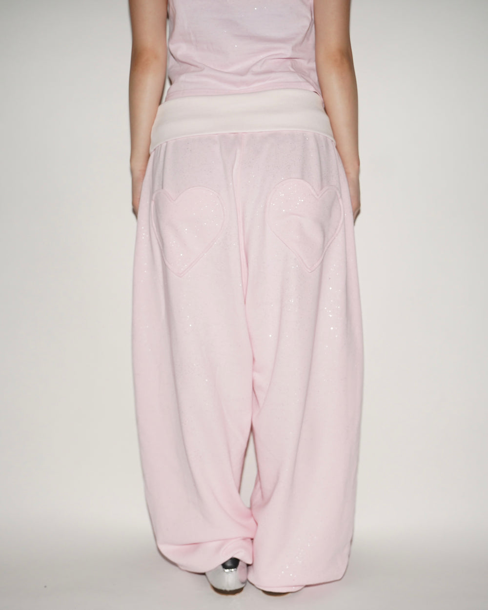 GLITTER SIDE LOGO SWEAT PANTS – YZ