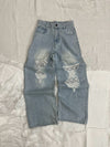 Lace docking damage denim 【yung】 