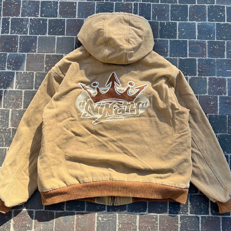 King Logo Vintage Hooded Work Jacket – YZ