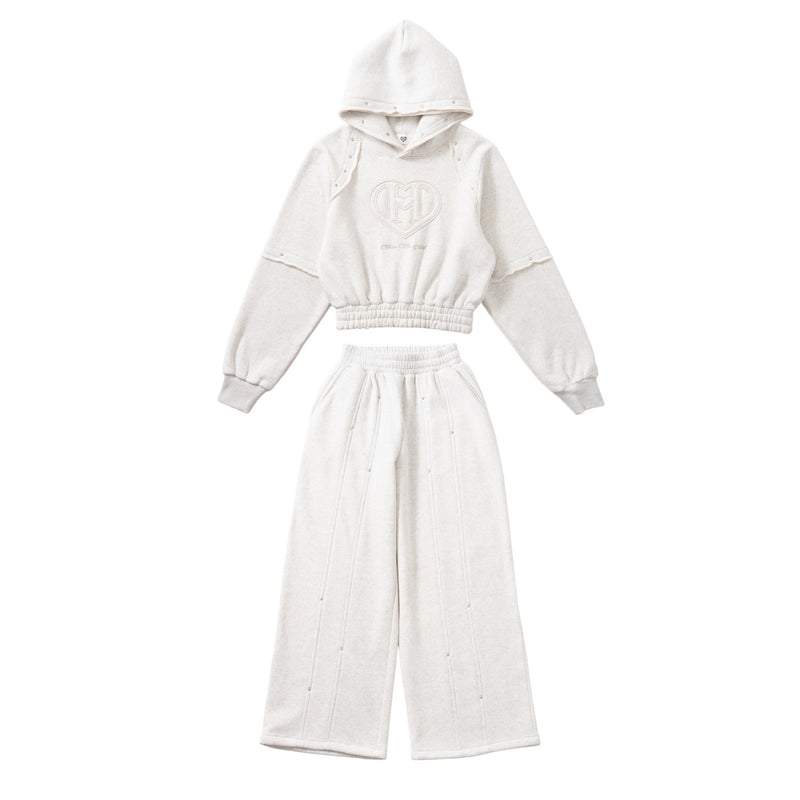 H heart logo river set up