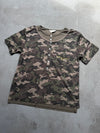2-Layered Henley Rhinestone Tee