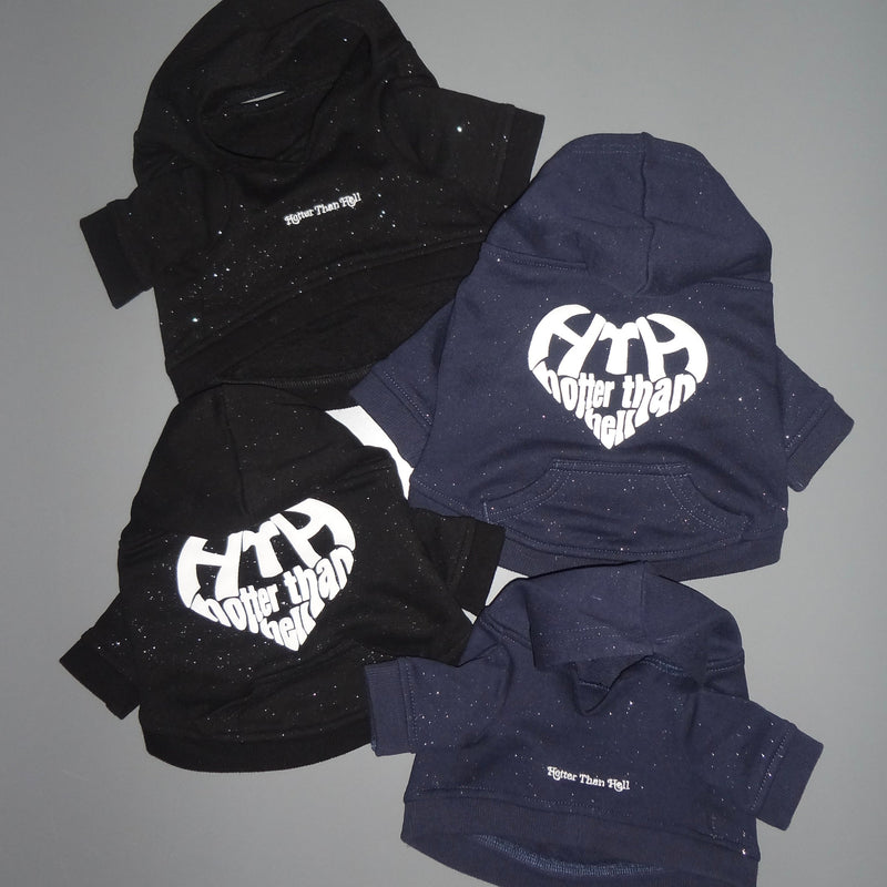 glitter heart logo hoodie (for pets)