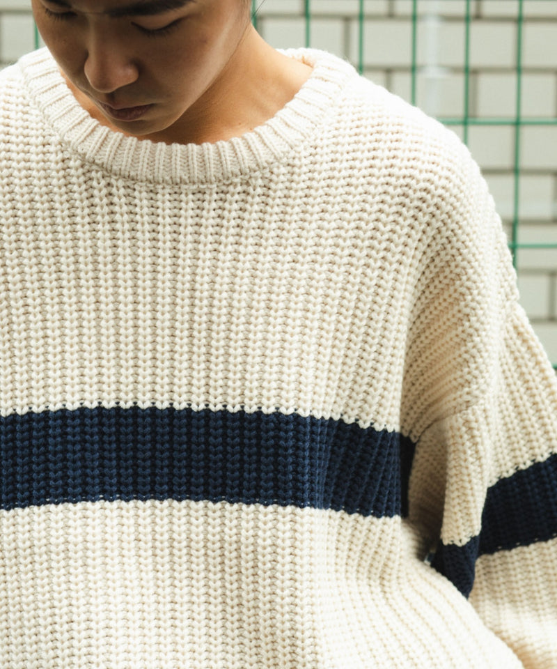 YU♡ RI商品 大型轮廓岸编织针织套头衫 – YZ