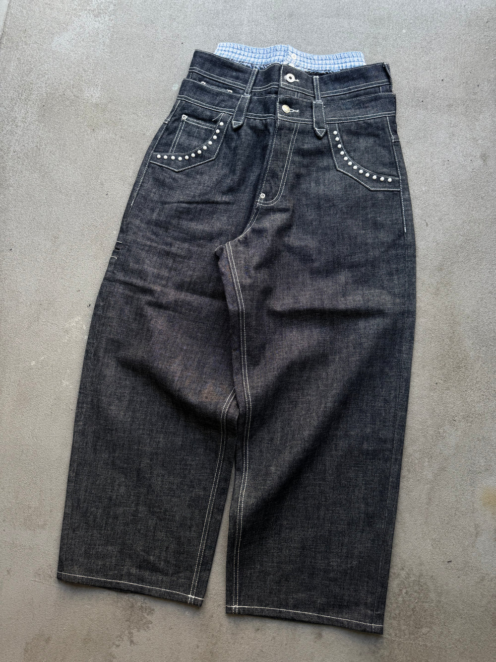 パンツ ABUKU 3-Layered Pearl Low-Rise Denim 3-Layered Pearl Low-Rise Denim – YZ