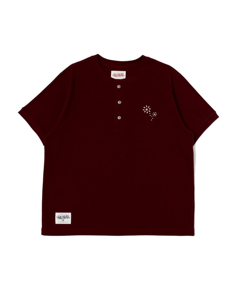 トップス Badway Flower studs border henry Flower studs Henry TEE – YZ