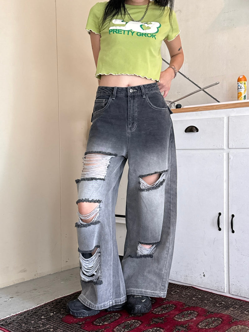 Distressed Baggy Denim