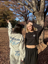 Gradation butterfly logo sweat 