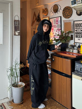 Patchwork Logo zip hoodie 