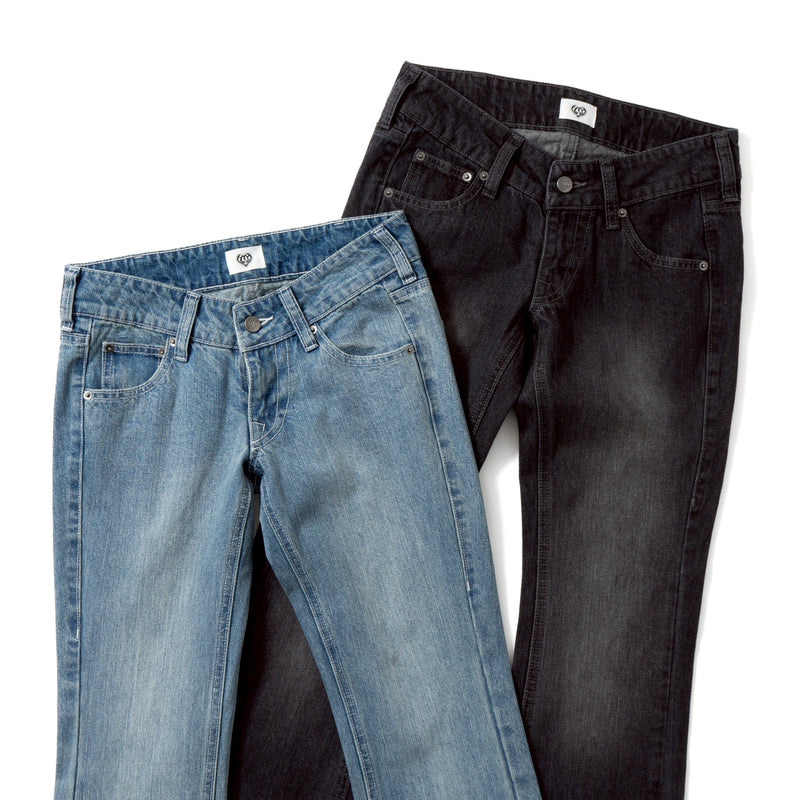 lowrise flare denim