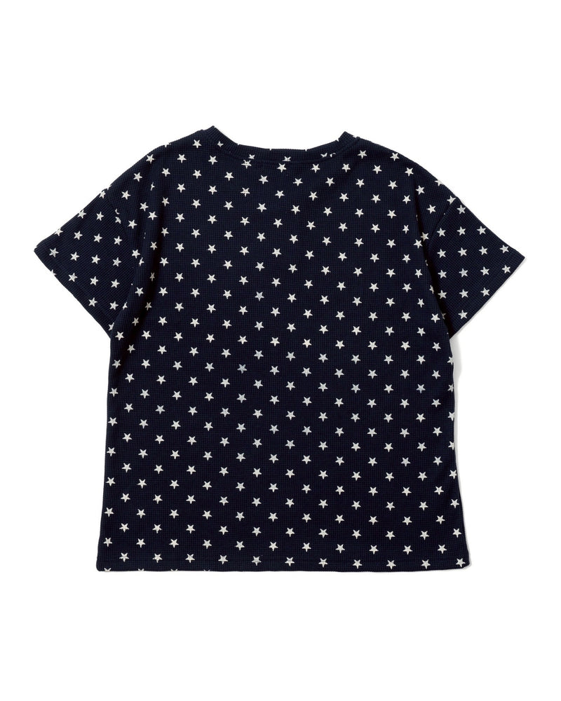 即完 HTH STAR WAFFLE HENLY TEE 半袖Tシャツ navy STAR WAFFLE HENRY TEE – YZ