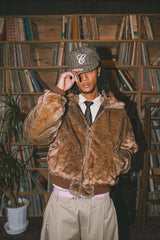 reversible fur flight jacket