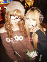 OG 로고 발렌타인 오프숄더 스웨트 