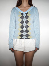 ARGYLE SWITCH KNIT 