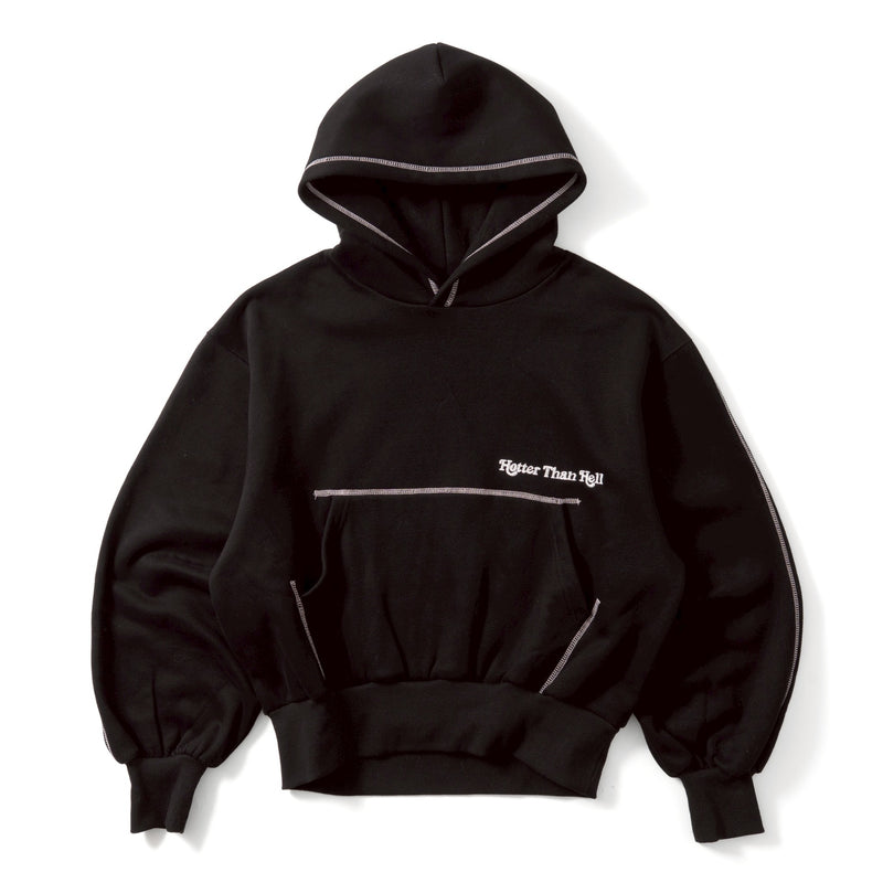 emboss heart logo hoodie