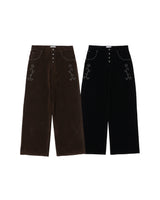 Classic studs suede pants