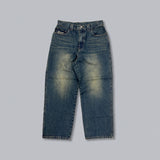 CMT RULER WASHED DENIM PANTS