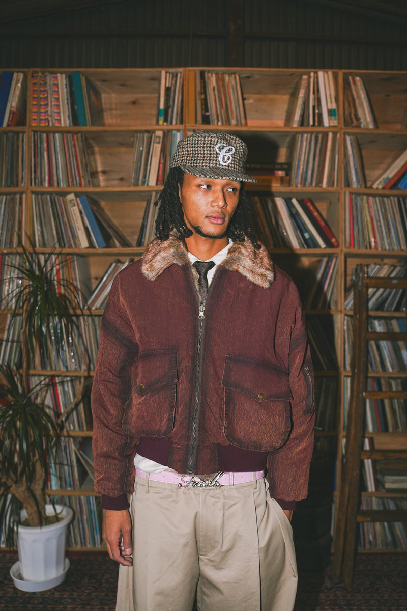 reversible fur flight jacket