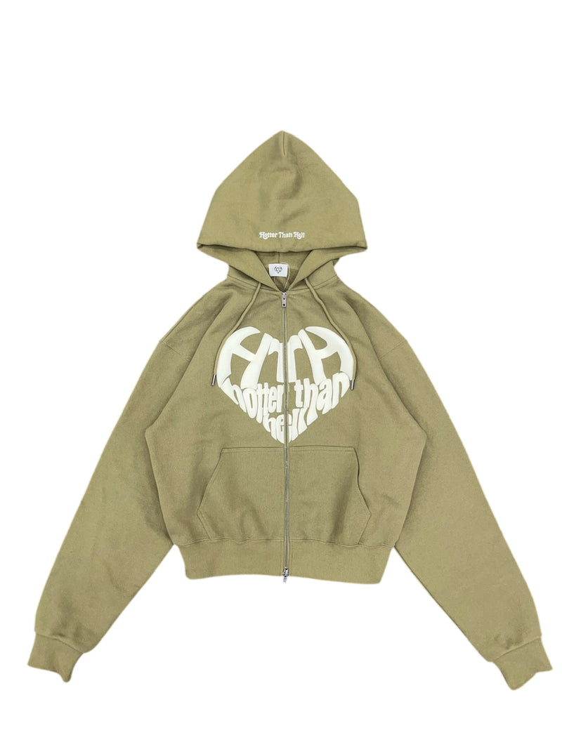 Heart Logo Zip Hoodie