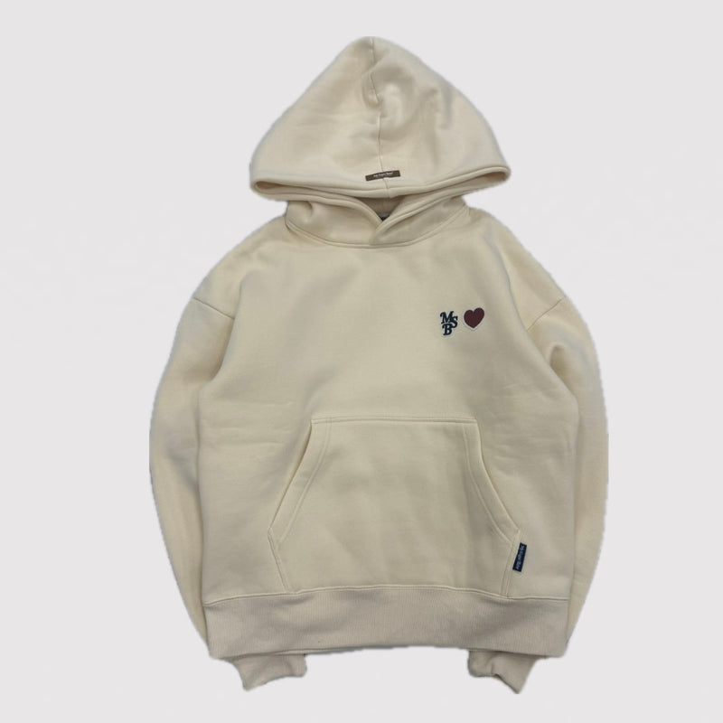 heart patch logo hoodie