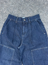 Two tone pocket jeans