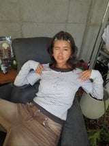 Layered border long tee