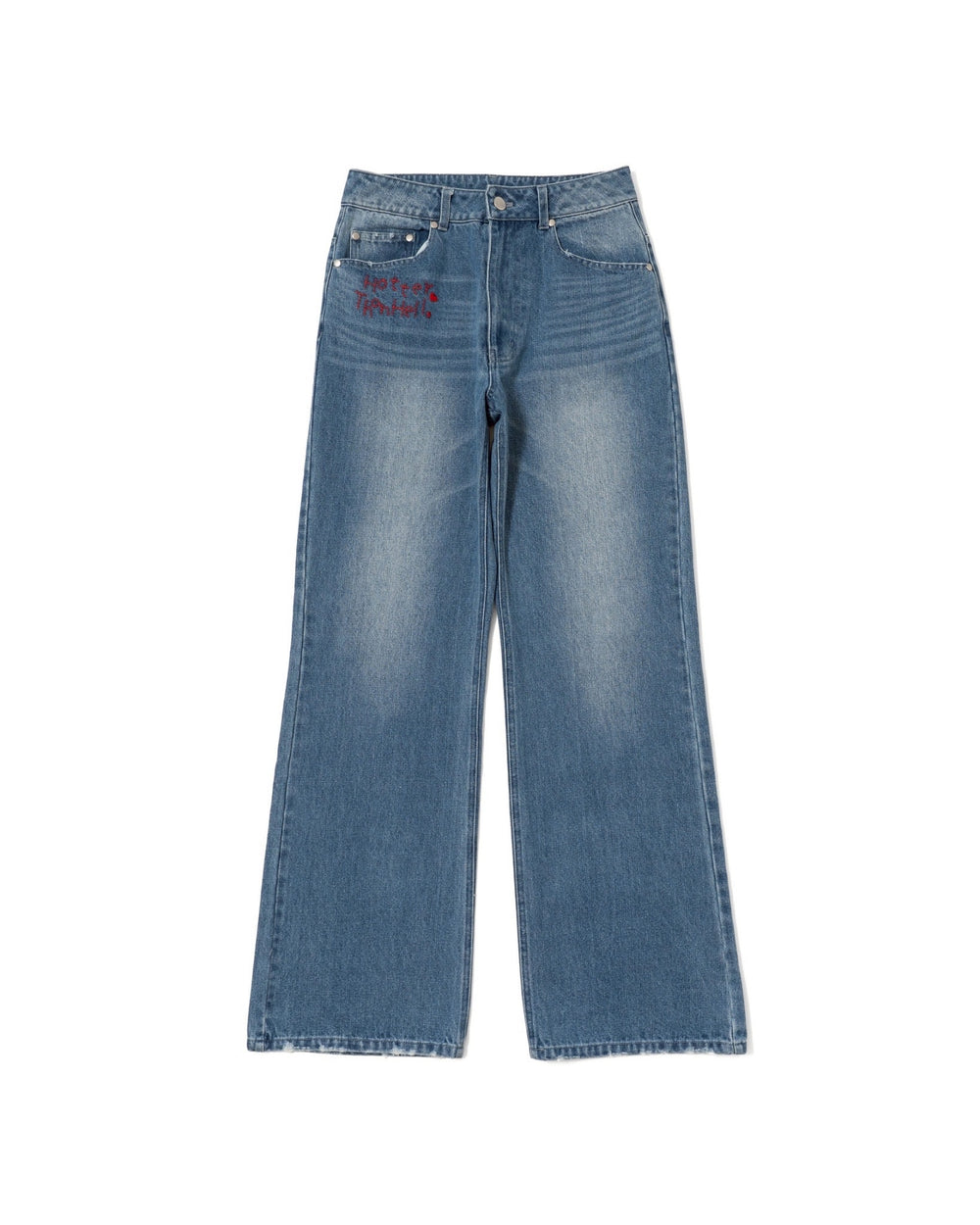 STITCH LOGO STRAIGHT DENIM PANTS – YZ
