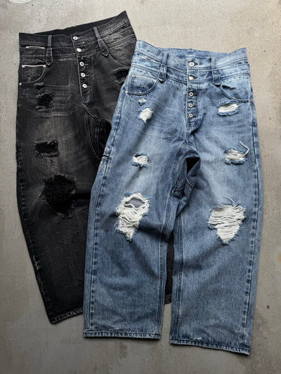 2-Layered Distressed Low-Rise Denim 