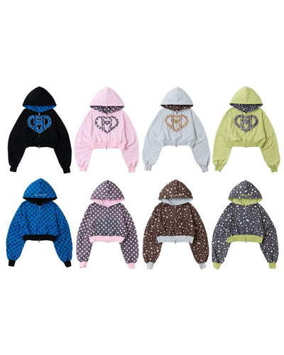 H HEART REVERSIBLE ZIP HOODIE 