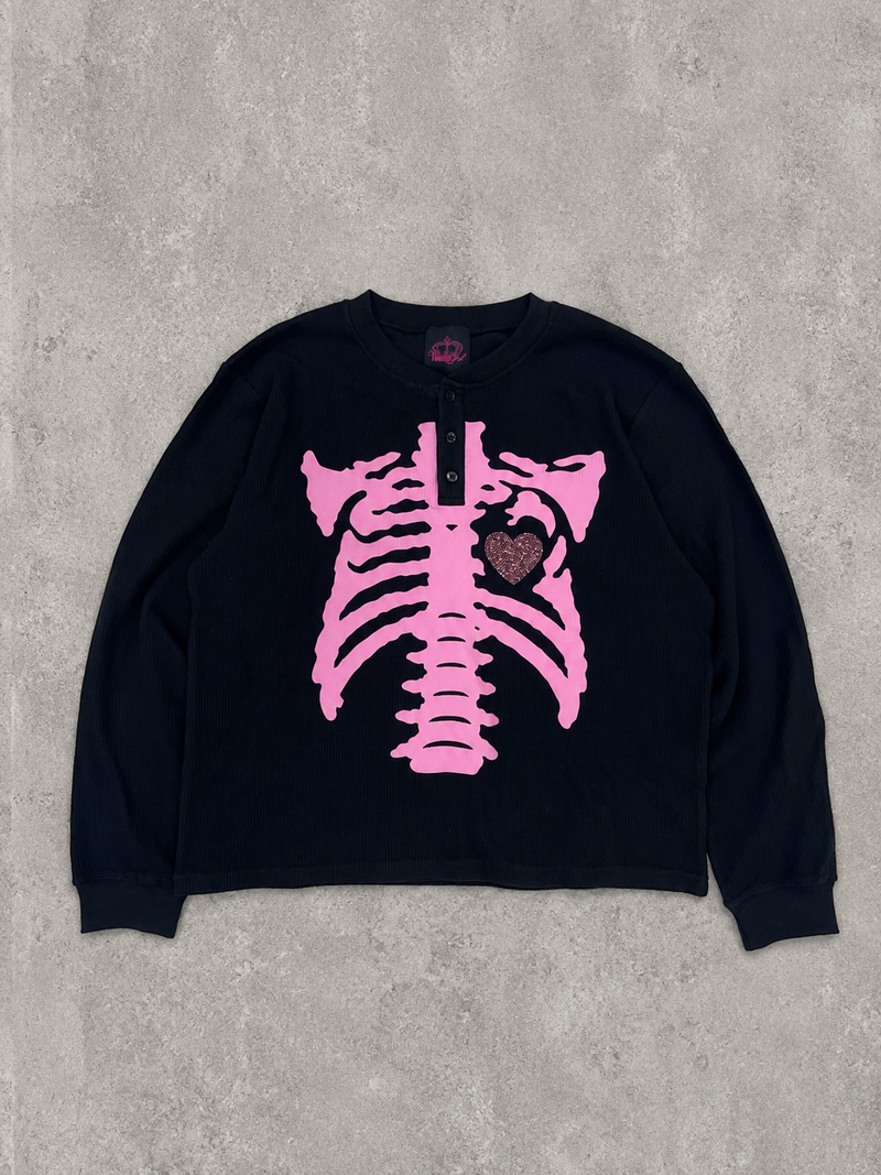 Bone Heart Henley Neck Thermal – YZ