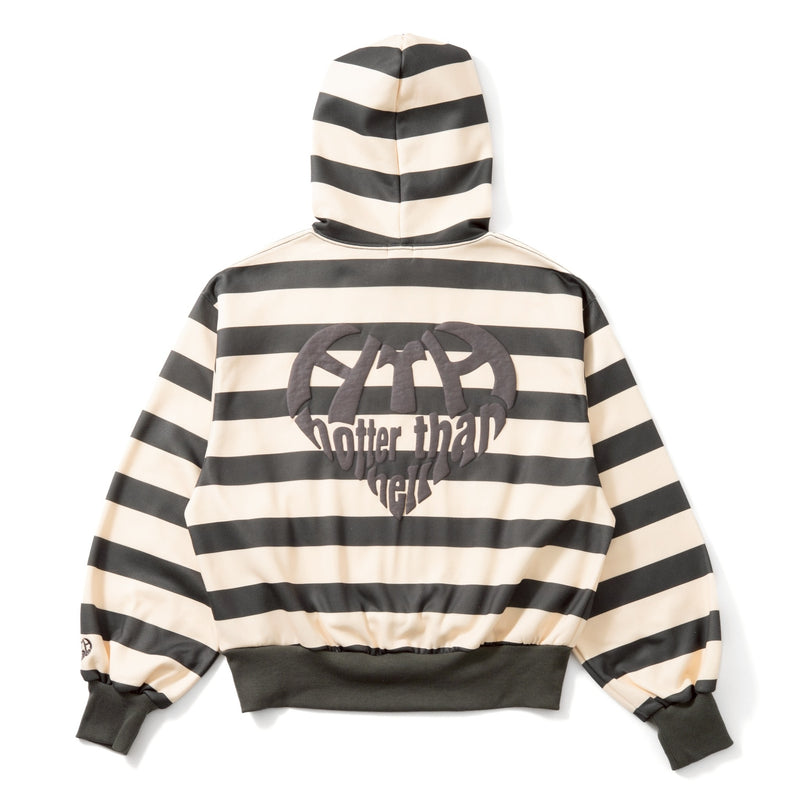 border heart logo hoodie