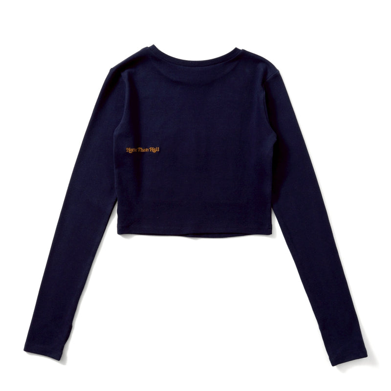 H heart check pattern long Tee