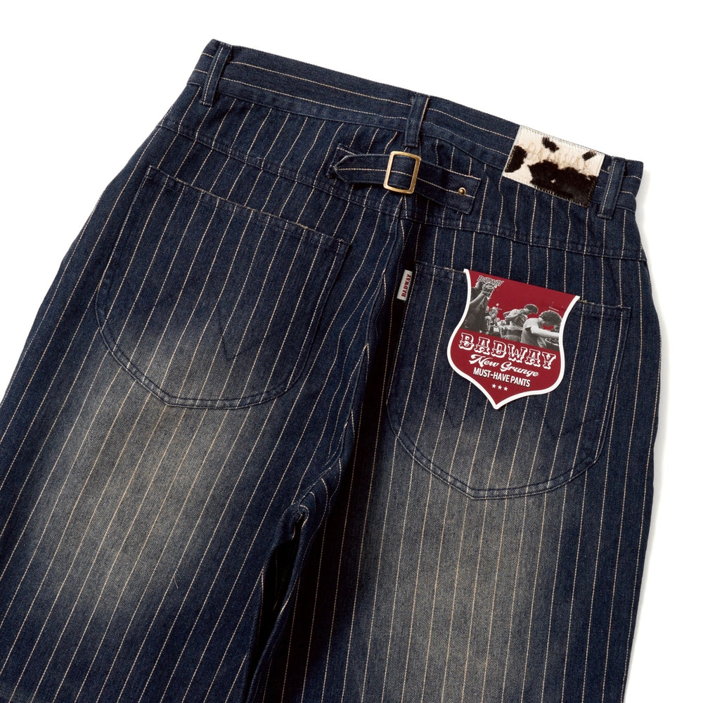 Grunge stripe denim pants – YZ