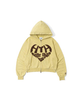 VINTAGE HEART LOGO ZIP HOODIE