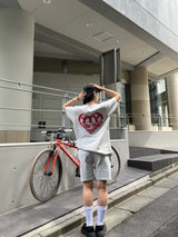 vintage like heart logo tee