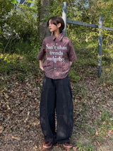 復古風格側縫氣球牛仔褲 