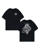 【9090xSUPPLIER】Crown Cross Rhinestone Tee