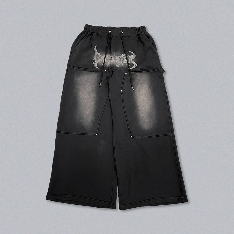 tribal logo double knee sweatpants