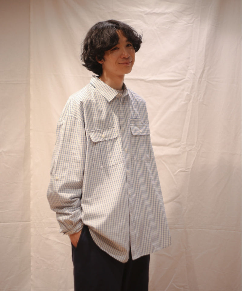 ダブルポケットチェックシャツ