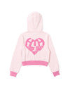 BICOLOR HEART LOGO HOODIE 