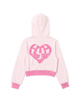BICOLOR HEART LOGO HOODIE 
