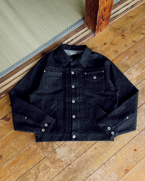 Western short denim jacket