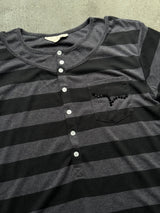 2-Layered Henley Rhinestone Tee